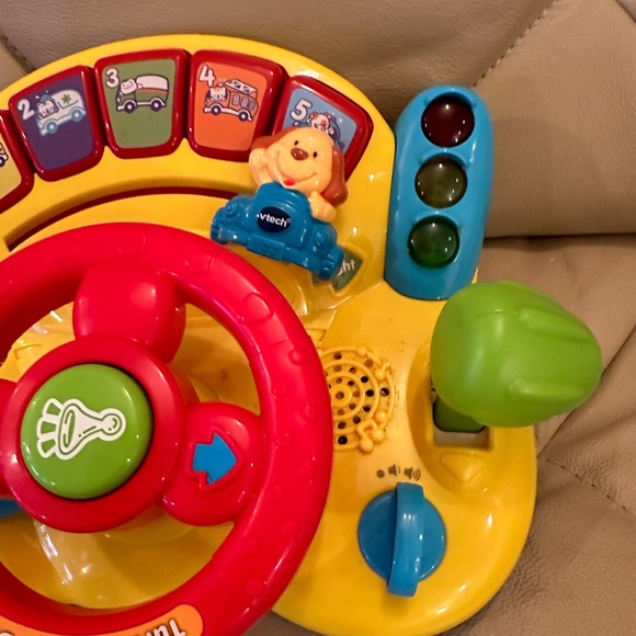 VTECH Turn & Learn Driver Steering Wheel Toy-Horn Music Animals Numbers Songs - Picture 4 of 10